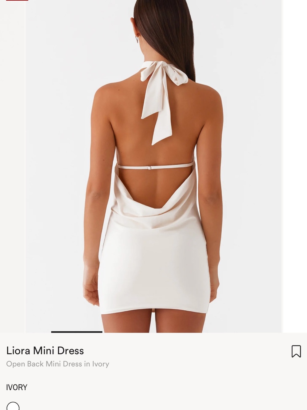 Liora Ivory Halter Mini Dress - Picture 2 of 5